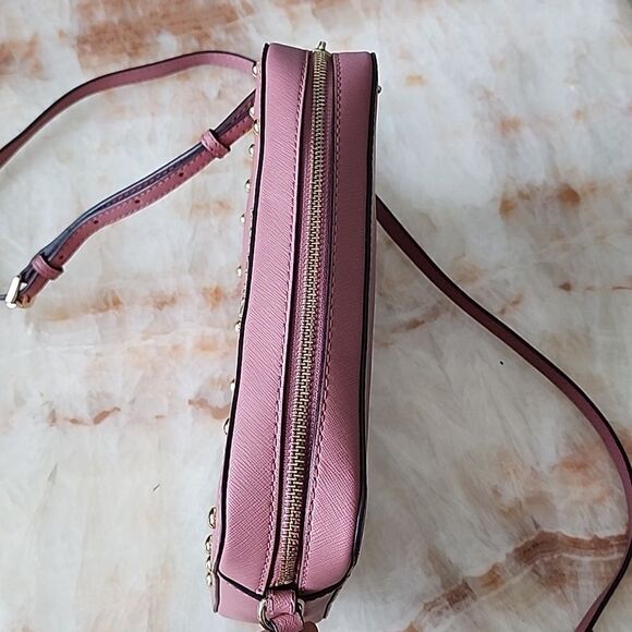 Michael Kors Sandrine Studded Saffiano Leather Crossbody Bag - Picture 11 of 16